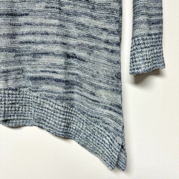 DressBarn Asymmetrical Women’s‎ Size Lg Blue Gray Knit Long 3/4 Sleeve Sweater - Picture 7 of 13